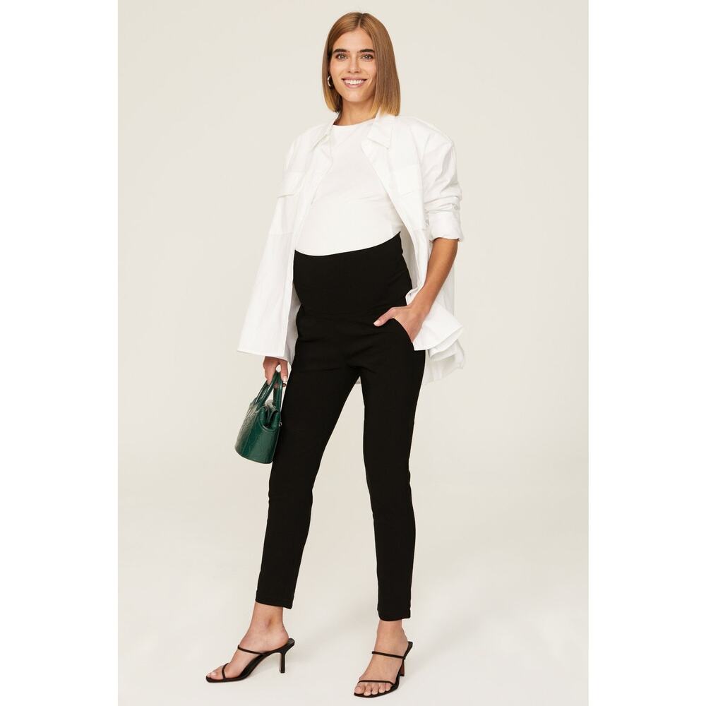 Soon Dream Maternity Black Skinny Capri Dress Pants Size M